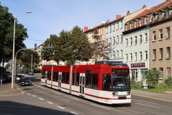 Straßenbahn Erfurt Tram Duewag MGT6D in der Nordhäuser Straße